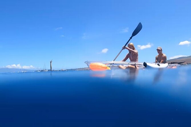 Clear Bottom Glassy Kayak Rental | MAUI | Safe and Stable Kayaks - Stability that’s built in: outriggers, safe launch zones, and confidence