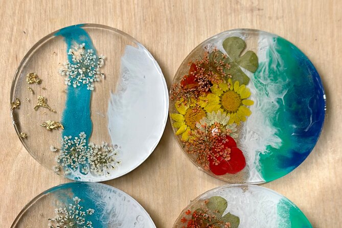 Epoxy Resin Art and Craft Coaster Set Experience - Paia Start and Ho’okipa Beach Park Stop: Design Inspiration on Maui Time