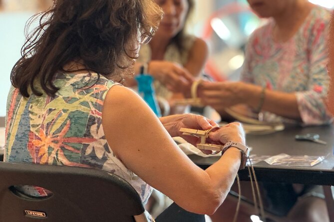 Lauhala Bracelet Craft Class on Maui - Getting Oriented at Oni Foundation and the Migrations Costume Galleries
