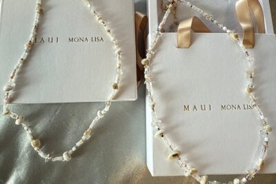 Maui Jewelry Making Class with Puka Shells and Pearls - Your two kit choices: pearls with magnetic clasp or puka shell necklace making