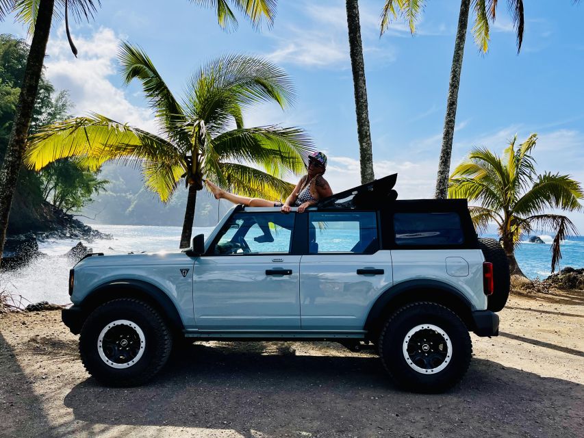Maui: VIP Road to Hana Private Tour in Convertible Bronco - Black-sand beach time: getting the right beach for the conditions