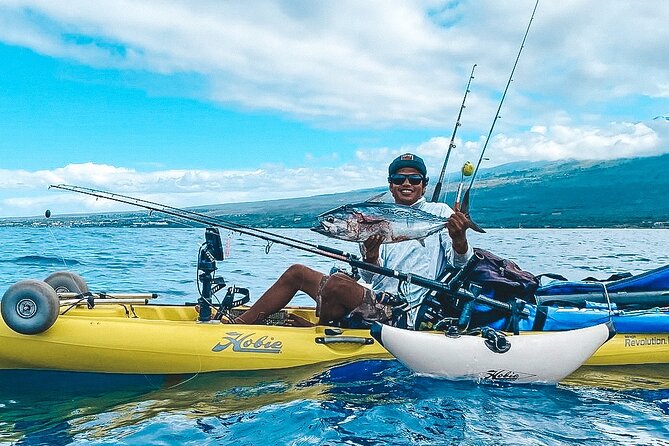 Pelagic Kayak Fishing Charter Lahaina - What you might catch: ono, uku, and the fun of surprises
