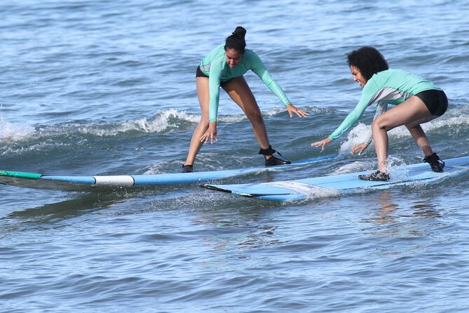 Semi Private Surf Lesson 4 Students 1 Instructor - Catching Waves, Not Just Hearing About Them